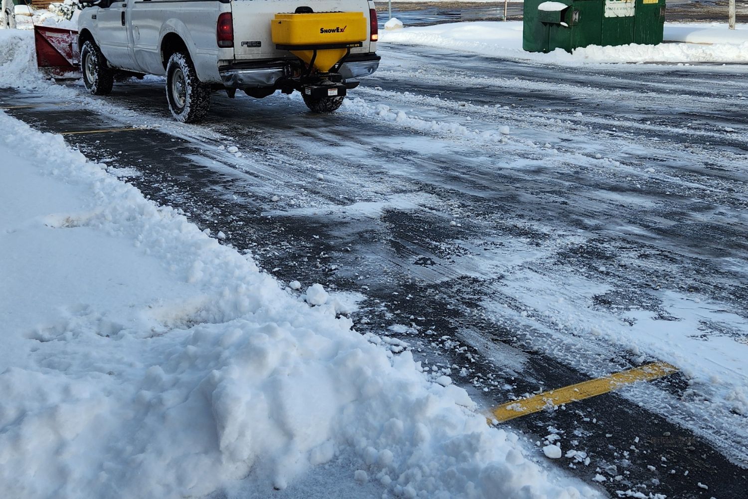 Bulk Eight-Inch Road Salt Delivered for Snow Plowing Deicing in Salt Lake County Utah